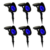 Kit 6 Refletor Holofote Luminária Luz Solar Led Jardim Spot