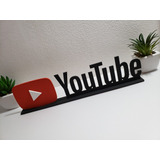 Placa Youtube Decoração Quarto Youtuber Geek Gamer Mdf