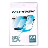 Papel Fotografico Matte 128gr A4 X 50 Hojas. Excelentes!