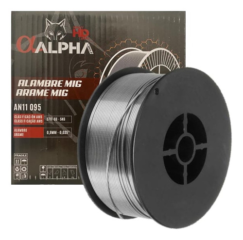 Alambre Mig Flux 0.9mm Sin Gas 5 Kg Alpha