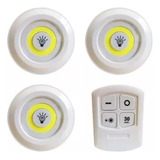 Lâmpada Led Luminária Sem Fio Controle Remoto Kit C/3 Spots