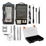 Kit Desarmadores Precisión 115pz Y Organizador 11 Compartimientos. Torx Para Ps5 Xbox iPhone Tablet Pc Mac Electrónica Nintendo Marca Ferreco Basics