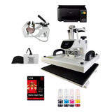 Kit Sublimadora 6 En 1 38 X 38 + Epson Wfi + Tintas + Papel