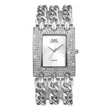 Reloj Mujer Elegante Con Diamantes De Imitación.