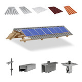 Kit Estrutura Suporte 07 Placas Solar Viga Madeira 7,20m