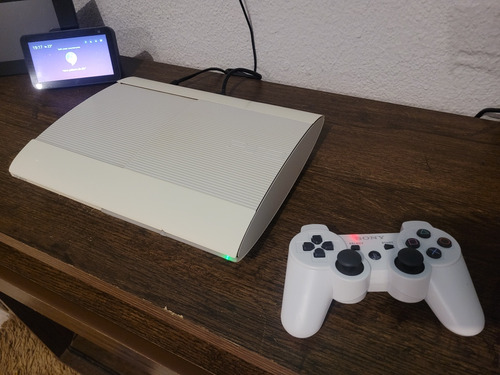 Playstation 3 Super Slim Branco White Desbloq C/vários Jogos