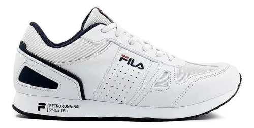 Tênis Para Masculino Fila Classic Runner Cor Branco/marinho/vermelho - Adulto 38 Br