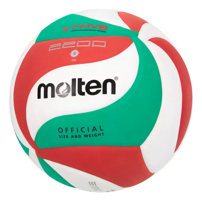 Balón #5 Voleibol V5m2200 Aprendizaje Escolar Pu Extra Soft Color Verde\u002FBlanco\u002FRojo | Meses sin interés