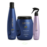 Kit Aneethun Shampoo E Máscara Linha A E Spray Liss System