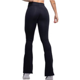 Calça Legging Flare Bailarina Suplex Boca De Sino Cós Alto