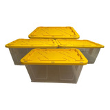 Caja Almacenamiento Greenmade 102 Lts Transparente 4pz