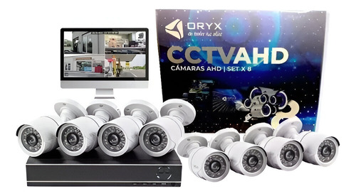 Kit X8 Camaras De Seguridad Vision Nocturna Hd Int/ext Oryx