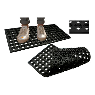 Paquete 20 Piezas De Tapete Antifatiga 30 X 60 Cm Mayoreo Color Negro | Envío gratis