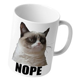 Taza Gato Meme Grumpy Cat Nope Original Nueva Cafe Te