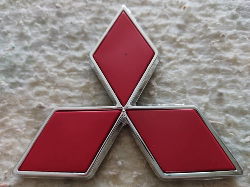 Emblema Logo Mitsubishi Rojo 10 Cm Foto 2