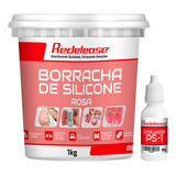 Borracha De Silicone Rosa Para Moldes C Catalisador 1,030 Kg
