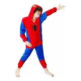 Pijama Spider Enterito Niños Suave Disfraz Abrigado Soft