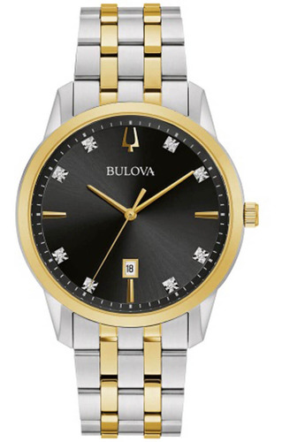 Reloj Para Hombre Bulova Sutton 98d165 Tono Doble Pulsera