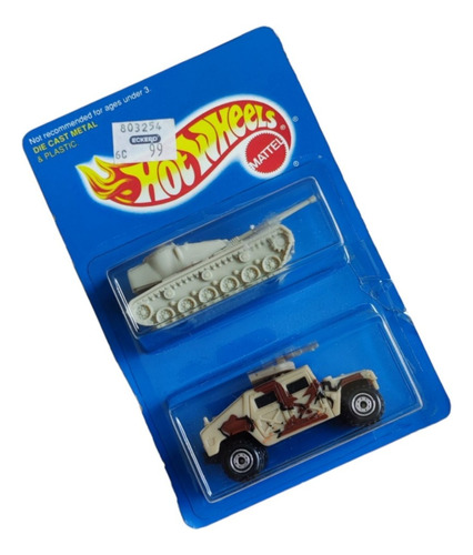 Combo X2 Hummer Y Tanque De Guerra Usa Hot Wheels Original