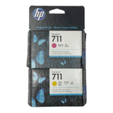 Cartuchos Kit X2 Hp 711 Magenta+amarillo(yellow) Originales