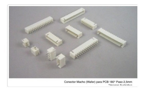 Lote 10 X Conector Xh2.54 Macho 6pin Pitch 2.54mm Recto Ityt