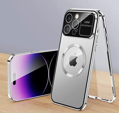 Case 360º Alumínio Luxo Para iPhone 12 13 14 15 Pro Pro Max