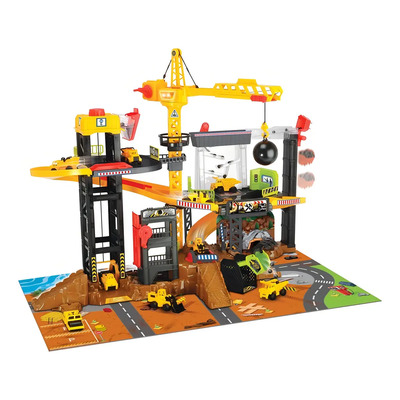 Set De Construcción Pista De Carros Adventure Force Con Luz Y Sonido Naranja Oscuro