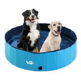 Piscina Para Pets Cachorro Dobrável Azul 160 Cm X 30 Cm Vg+