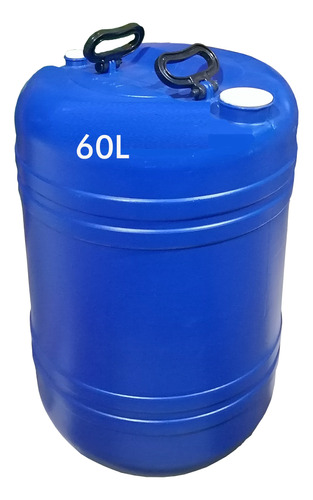 Bidón 60l Tapa 3/4 Y 2 Pulgadas Azul