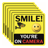 Cartel De Smile Youre On Camera, Paquete De 6 Calcomanías .