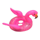 Bóia De Flamingo Com Asa E Gliter Para Bebê Criança Piscina