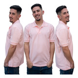 Kit 4 Polo T Shirt Masculina Algodão Premium Fio Lisa Básica