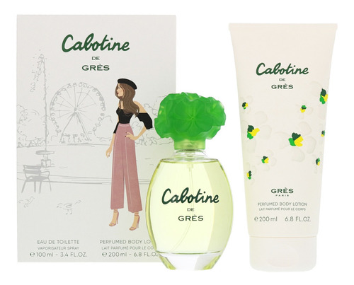 Set Perfume Original Cabotine De Gres Edt 100ml + Body
