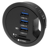 Hub Usb Para Ojal En Escritorio Sedna | Usb 3.1, Lector Sd