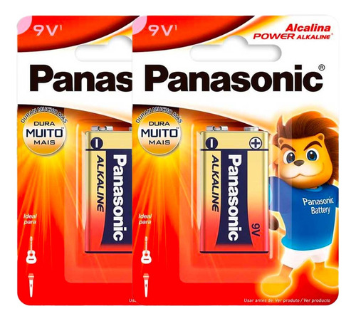 2 Baterias Alcalinas 9v Panasonic