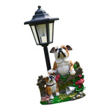 Estatuilla De Patio, Decoración De Luz Energía Perro