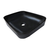 Lux Sany 8427 Lavabo Rectangular Cerámico Negro Mate 51 Cm