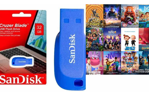 Usb De 64 Gb Películas Animadas Infantiles 2024