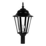 Farol Lampara Moderno Para Poste Base Jardin 6 Caras