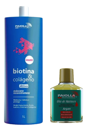 Progressiva Biotina Passo 2 Paiolla 1l + Óleo Argan