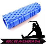 Rolo De Massagem Azul Eva Liberação Miofascial Yoga Pilates