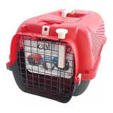  Transportadora Catit N°1 Perros Y Gatos Avion Color Rojo