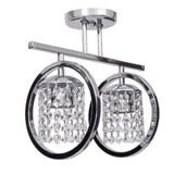 Aplique Barral 2 Luces Mini Emma Cromo Cristal Apto Led