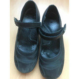 Zapatos Guillermina  Cuero Negro Colegial Nro 36 Marcel 