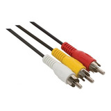 Cable Con Plug 3.5 Mm A 3 Plugs Rca Para Videocámara, De 1,8