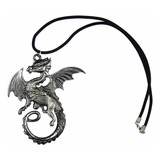 Collar Dragon Con Navaja Oculta Fantasy Defensa Personal Emergencia Fm-426 Color Gris