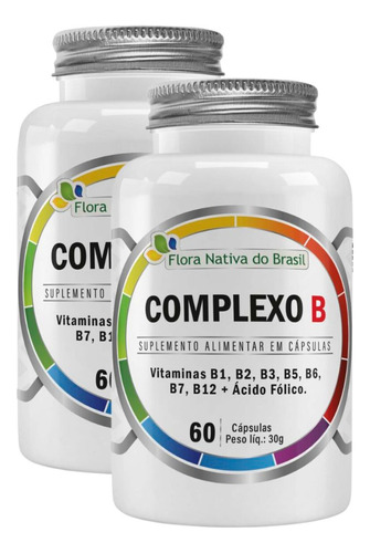 Kit 2 Vitamina Complexo B  60 Cáps Flora Nativa