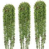 3 Uds. Plantas Suculentas Colgantes Artificiales Con Cadena 