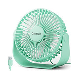 Ventilador De Escritorio Usb 3 Niveles 90° - Verde 