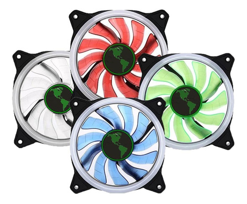 Ventilador Cooler Luz Led 12cm Gamer Gabinete Unicolor